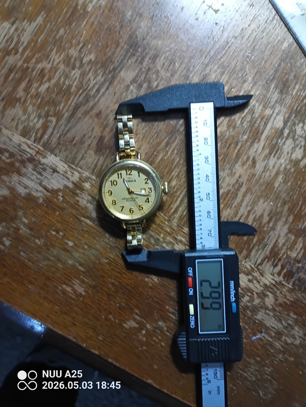Shinola Gold Tone Round Women's Watch - Picture 5 of 6